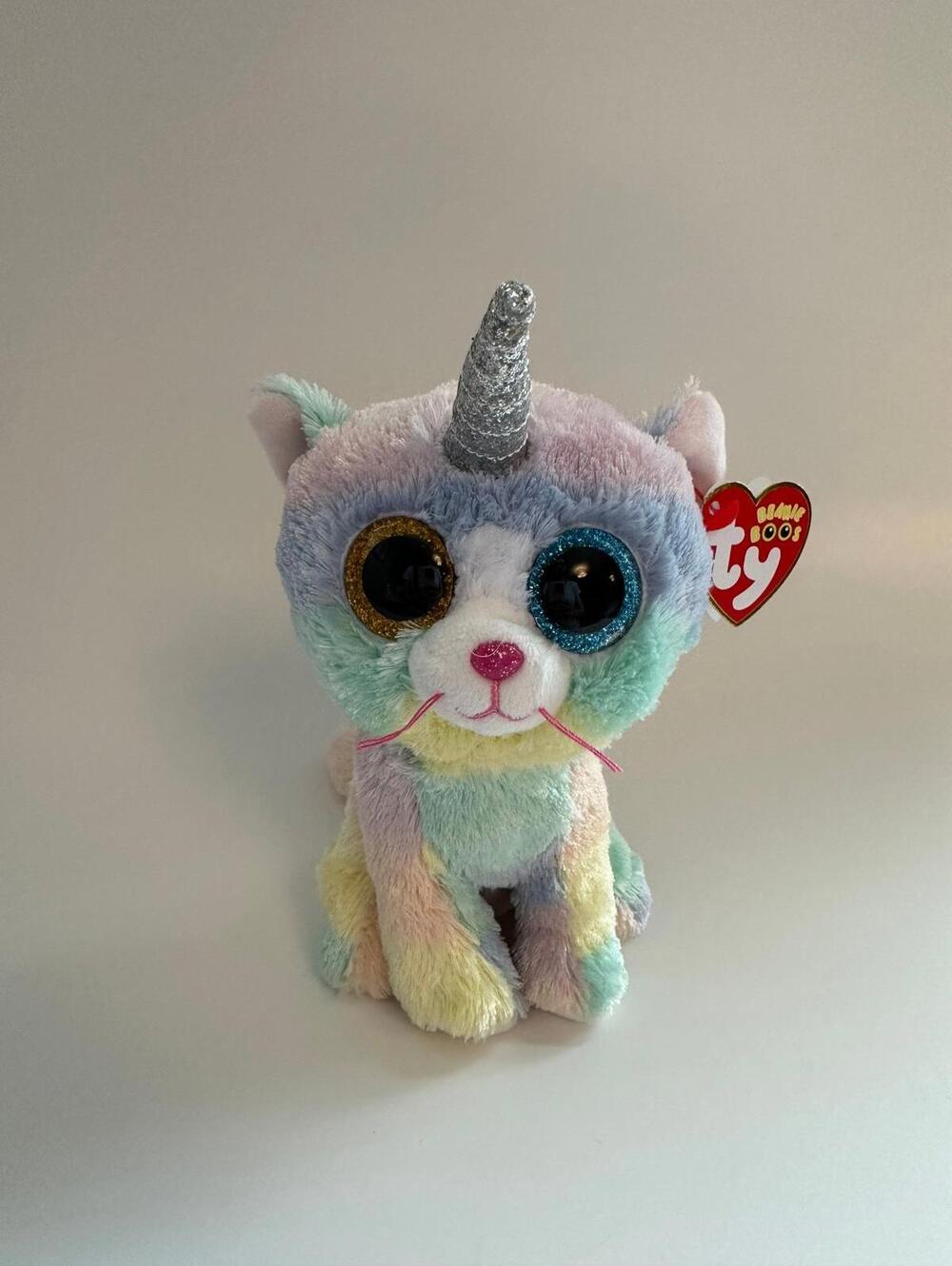 Ty Beanie Boo “Heather” the colourful Unicat (Unicorn Cat)! (6 inch)